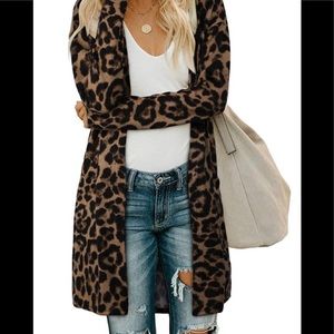 Lightweight leopard NWT cardigan